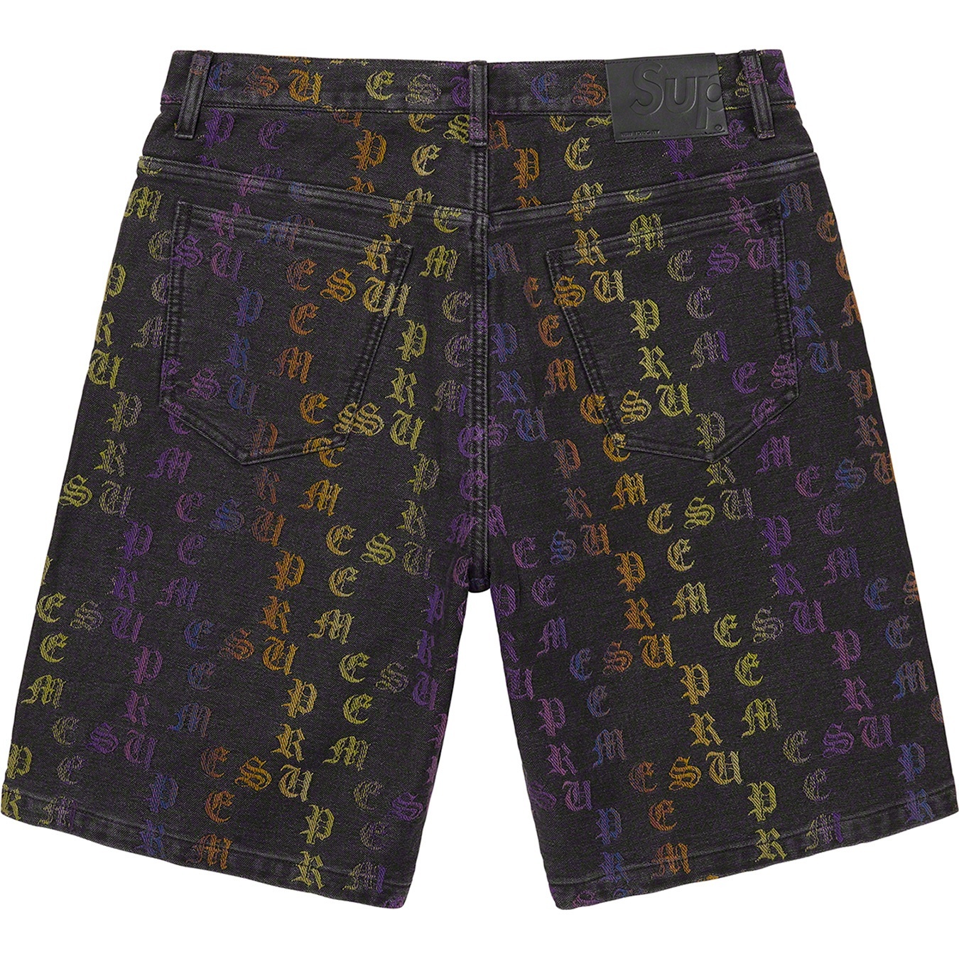 Gradient Jacquard Denim Short view 2